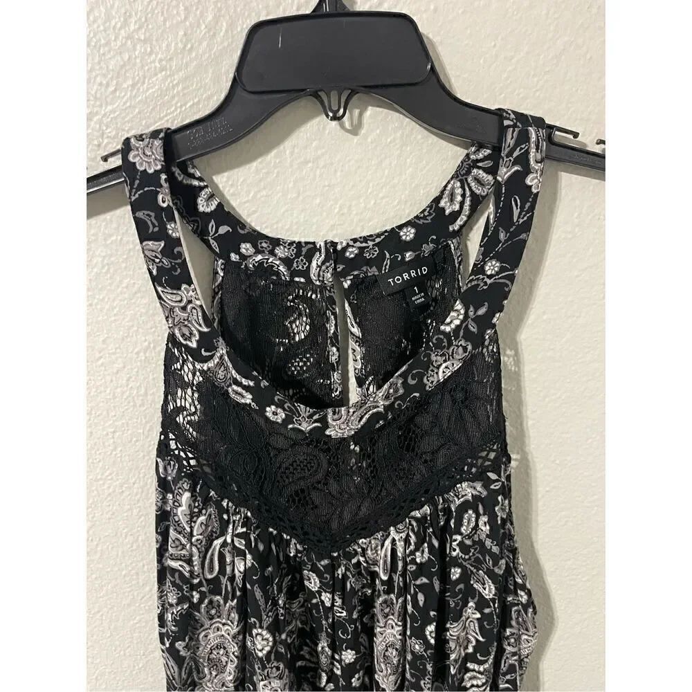 ❤️Torrid Challis Lace Trim Tank - Picture 3 of 4